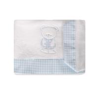 Set lenzuola Coralina 100% per culle/letto da 80 x 130 cm. Caldo, ipermorbido, ipoallergenico. Include lenzuolo con angoli, lenzuolo di sopra e federa. (Teddy Celeste)