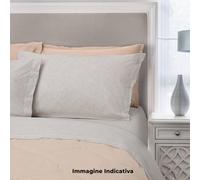 Set Lenzuola Cotone 1 Piazza e Mezzo Sopra Sotto con Angoli e Federe Cober Burbon Grigio