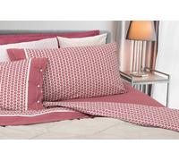 Set Lenzuola Cotone 1 Piazza e Mezzo Sopra Sotto con Angoli e Federe Cober Maya Ruggine