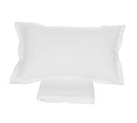 Set lenzuola e federe puro lino FAZZINI matrimoniale Soffio Bianco