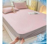 Set Lenzuola Estive In Tessuto Ice Silk Effetto Fresco, Per Full Size