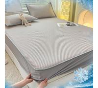 Set Lenzuola Estive In Tessuto Ice Silk Effetto Fresco, Per Full Size