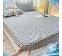 Set Lenzuola Estive In Tessuto Ice Silk Effetto Fresco, Per Full Size