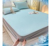 Set Lenzuola Estive In Tessuto Ice Silk Effetto Fresco, Per Full Size