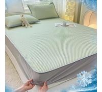 Set Lenzuola Estive In Tessuto Ice Silk Effetto Fresco, Per Full Size