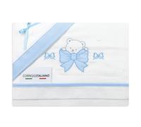 Set lenzuola in flanella per lettino - Orsetto e Fiocco - Mio Piccolo FLL319