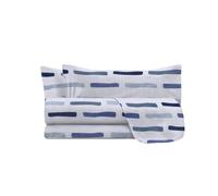Set Lenzuola Karma Matrimoniale Sopra Sotto e Federe in Poliestere Fun Blu