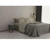 Set Lenzuola Letto Matrimoniale Cotone Max Color, lavorato in Italia - Completo Letto, Lenzuolo Sotto con Angoli, Telo Sopra 240x300 cm e 2 Federe con Patella Interna, Tortora