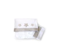 Set Lenzuola Letto Orsone Bianco Tortora