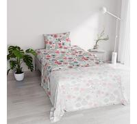 Set Lenzuola Letto Singolo Cotone River, lavorato in Italia - Completo Letto, Lenzuolo Sotto con Angoli, Telo Sopra 90x200cm e Federa con Patella Interna (Singolo, elba)