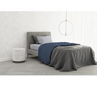 Set Lenzuola Letto Singolo Cotone Trendy Chic, lavorato in Italia - Completo Letto, Lenzuolo Sotto con Angoli, Lenzuolo 90x200cm e Federa, Avio
