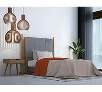 Set Lenzuola Letto Singolo Cotone Trendy Chic, lavorato in Italia - Completo Letto, Lenzuolo Sotto con Angoli, Lenzuolo 90x200cm e Federa, Terra