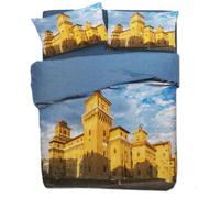 Set lenzuola matrimoniale FERRARA - Castello Estense stampa digitale