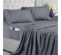 Set Lenzuola Matrimoniali 4 Pezzi 180x200 cm - Microfibra di Poliestere - Lenzuo