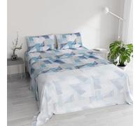 Set Lenzuola Matrimoniali Cotone River, lavorato in Italia - Completo Letto, Lenzuolo Sotto con Angoli, Telo Sopra 240x300cm e 2 Federe con Patella Interna (Matrimoniale, milk)