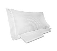 Set Lenzuola Matrimoniali Sopra Sotto e Federe Tinta Unita Mitera Rubino Bianco