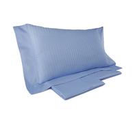 Set Lenzuola Matrimoniali Sopra Sotto e Federe Tinta Unita Mitera Rubino Celeste