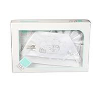 Set Lenzuola per Culla Carrozzino Mio Piccolo Story Puro Cotone Grigio