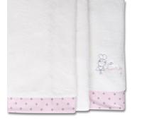 Set lenzuola per lettino 60 x 120 coralina 100%, caldo, ipermorbido, ipoallergenico. Include lenzuolo con angoli, lenzuolo di sopra e federa. (Rattite Rosa)
