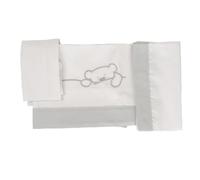 Set lenzuola per lettino 60 x 120 coralina 100%, caldo, ipermorbido, ipoallergenico. Include lenzuolo con angoli, lenzuolo di sopra e federa. (Sweet Bear)