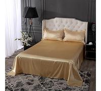 Set Lenzuola Piatte in Raso di Seta Multi-Formato Singolo Matrimoniale 2 Pezzi Federa 12