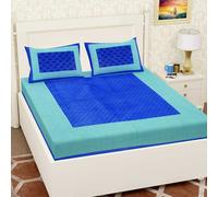 Set lenzuola queen size etniche forali indiane Jaipur con due copricuscini