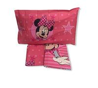 COMPLETO LENZUOLA DISNEY TOPOLINA MINNIE FUXIA 1PIAZZA/SINGOLO BIMBA 100%COTONE