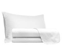 Set Lenzuola Singolo Sopra Sotto e Federe Doubleface Bianco/Bianco