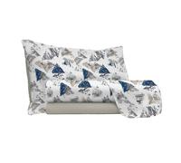 Set Lenzuola Singolo Sopra Sotto e Federe in Microfibra Urban Blu