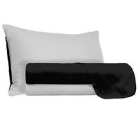 Set Lenzuola Sopra Sotto e Federe Doubleface Nero/Grigio Chiaro 1 Piazza e Mezzo