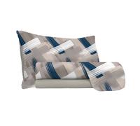 Set lenzuola stampa sopra Sotto e Federe Pennellate 1 Piazza e Mezzo/