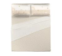 Thun Set lenzuola Linea Elegance 100% cotone Beige Matrimoniale