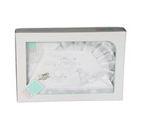 Set Lenzuolo Culla Lettino Puro Cotone Mio Piccolo Sogni d' Oro Grigio