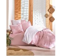 Set letto - 1 copripiumino 220 x 240 cm + 2 federe 60 x 60 cm - 100% cotone - Rosa