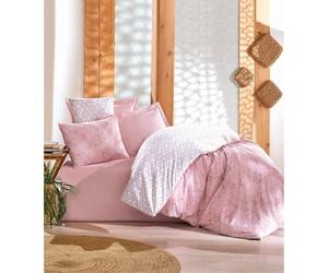 Set letto - 1 copripiumino 220 x 240 cm + 2 federe 60 x 60 cm - 100% cotone - Rosa