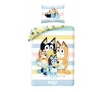 Bluey Famiglia Set Copripiumino Singolo 100% Cotone Reversibile Letto Ue Misura