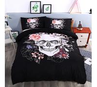 Set Letto Copri Piumone Federe Copripiumone Duvet Cover 3D Teschio BED0092 P