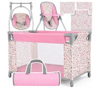 Set letto per bambole Malplay 3 in 1 seggiolone altalena letto da viaggio...