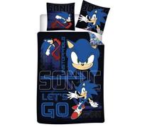 Set letto singolo bambini 1 copripiumino e 1 federa Sonic Unstoppable 100%cotone