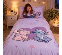 Disney Lilo E Stitch Copripiumino Singolo & Ue Federa Disney Cuore Cotone