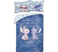 Set Letto STICH bacia ANGEL - da Disney Lilo e Stitch - Copripiumino Reversibile