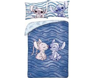 Set Letto STICH bacia ANGEL - da Disney Lilo e Stitch - Copripiumino Reversibile