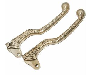 Set Leva Frizione Freno Royal Enfield In Ottone Inciso AEspares
