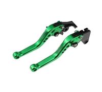 Set Leve Freno E Frizione Corte Con Maniglia Regolabile Per Triumph THRUXTON 2004-2015 THRUXTON Steve McQueen SE 2012 CNC Per Motociclette Nere(Verde)