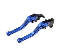 Set Leve Freno E Frizione Corte Con Maniglia Regolabile Per Triumph THRUXTON 2004-2015 THRUXTON Steve McQueen SE 2012 CNC Per Motociclette Nere(Blu)