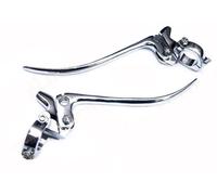 Set Leve Freno e Frizione Cromato 2.5cm Per Triumph Vintage BSA Ariel