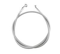 Set leve freno e frizione per moto Adatto per Kawasaki Adatto per Honda 28 gradi grigio argento 400 a 2200 mm Tubo flessibile del freno idraulico Linea del tubo dell'olio DOT pompa freno leva(2200mm)