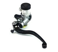 Set leve freno e frizione per moto Adatto per Vespa Adatto per Honda Interfaccia tubo leva pompa freno in lega di alluminio Radiale 17,5 mm Cilindro maestro 22 mm pompa freno leva(Titanium-Left)