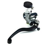 Set leve freno e frizione per moto Adatto per Vespa Adatto per Honda Interfaccia tubo leva pompa freno in lega di alluminio Radiale 17,5 mm Cilindro maestro 22 mm pompa freno leva(Titanium-Right)