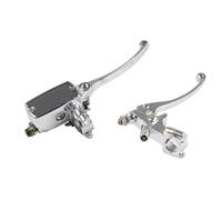 Set Leve Freno Frizione Moto Per Panigale Per V4 Per V4S Per V 4S 7/8 "22 MM Cilindro Maestro Del Manubrio Controllo Freno Idraulico Con Leva Frizione(Silver)